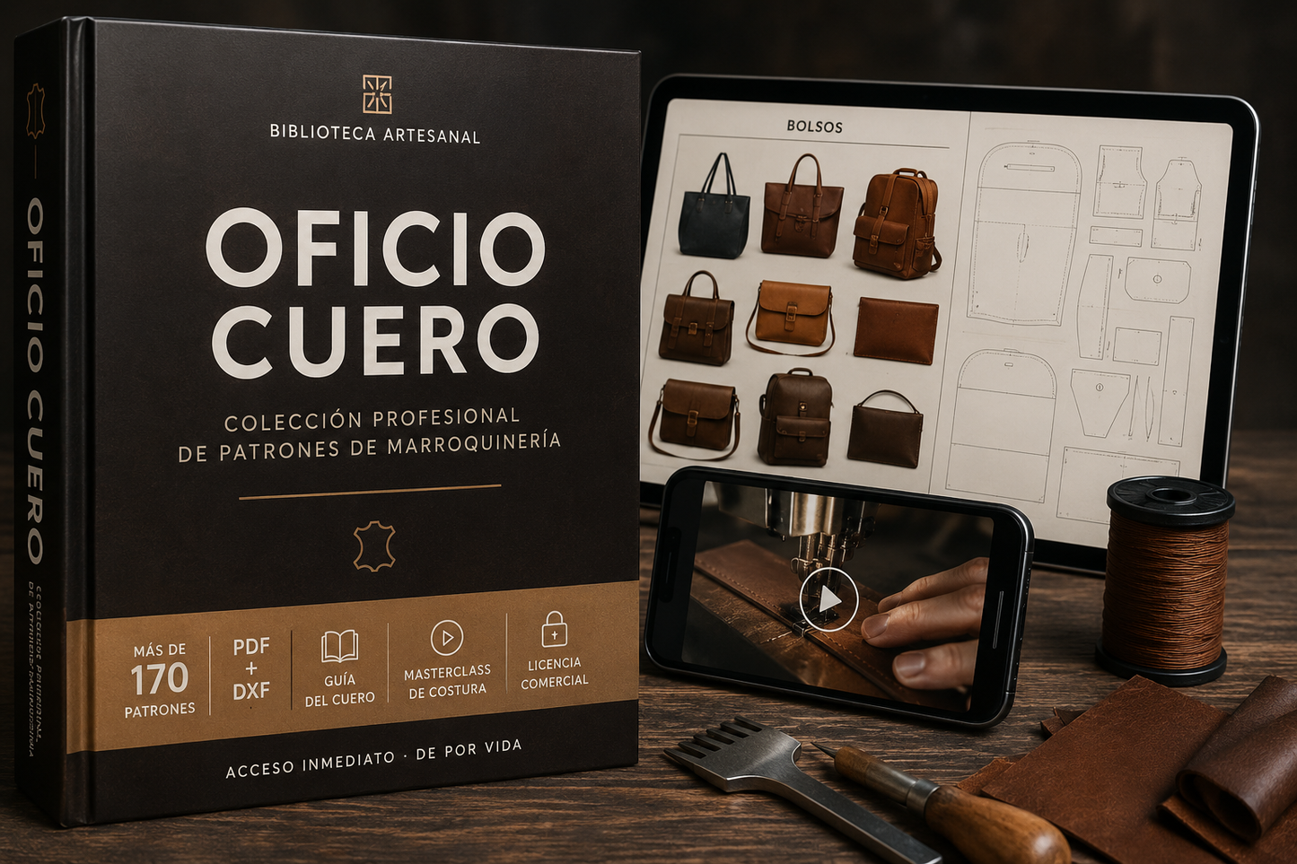 Oficio Cuero™ | Colección Profesional de Patrones de Marroquinería
